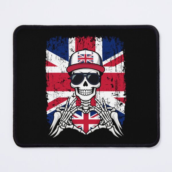 Item preview, British Pride Skeleton Art - UK Flag & Union Jack Soccer Tee designed and sold by Colorful Designs.