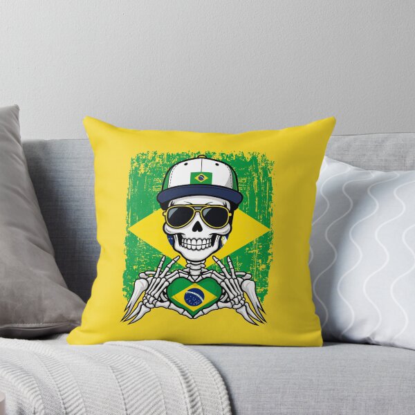 Item preview, Brazil Football Skeleton - Brazilian Pride & Soccer Art Tee designed and sold by Colorful Designs.
