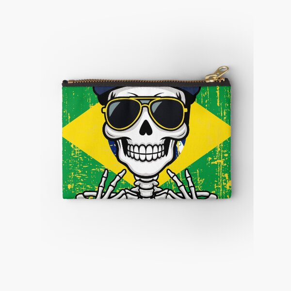 Item preview, Brazil Football Skeleton - Brazilian Pride & Soccer Art Tee designed and sold by Colorful Designs.