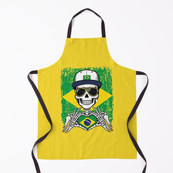 Item preview, Brazil Football Skeleton - Brazilian Pride & Soccer Art Tee designed and sold by Colorful Designs.
