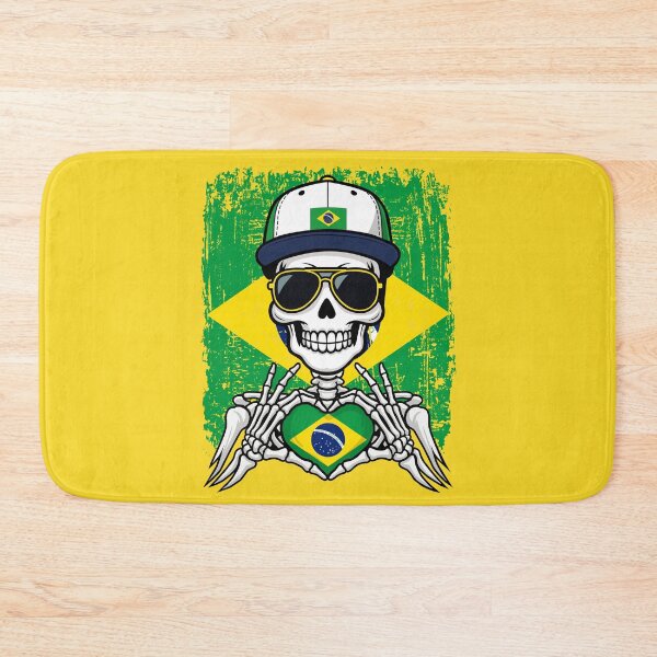 Item preview, Brazil Football Skeleton - Brazilian Pride & Soccer Art Tee designed and sold by Colorful Designs.