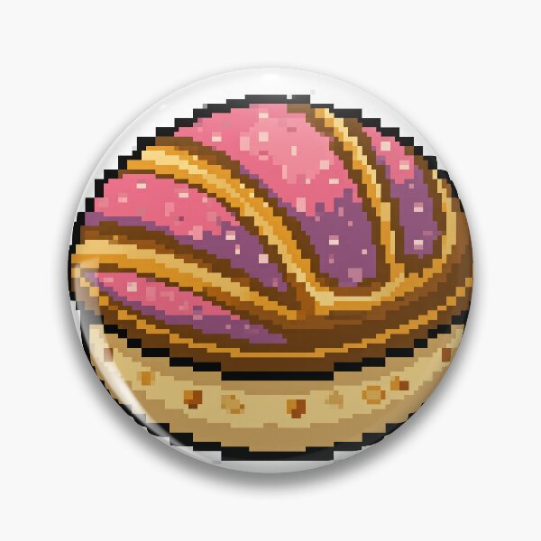 Item preview, Pan Dulce Concha — Mexican Pixel Art Sticker designed and sold by PixelBrujeria.