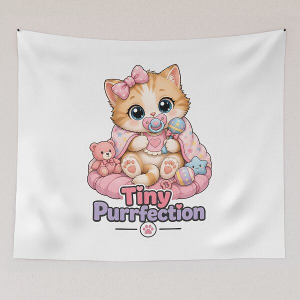 Item preview, Tiny Purrfection Baby Girl Kitten Nursery designed and sold by MoodCats.