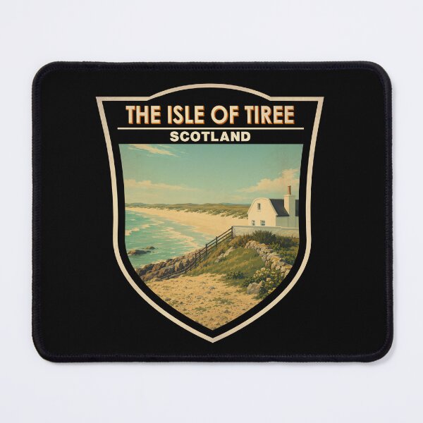 Item preview, Isle of Tiree Scotland Illustration Travel Art Badge designed and sold by KrisSidDesigns.
