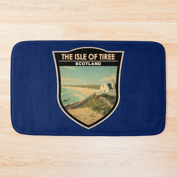 Item preview, Isle of Tiree Scotland Illustration Travel Art Badge designed and sold by KrisSidDesigns.