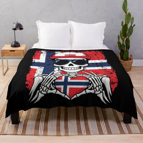 Item preview, Norwegian Pride Skeleton Art - Norway Football & Viking Spirit Tee designed and sold by Colorful Designs.