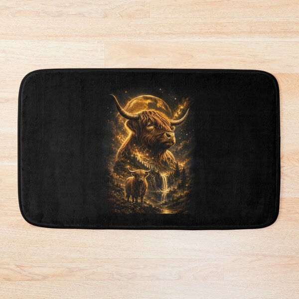 Item preview, Highland Cow Howling At Moon designed and sold by zoes-ink.