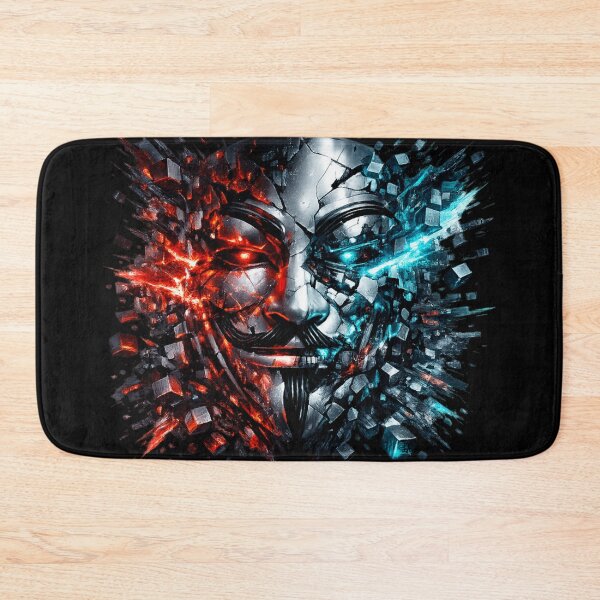 Item preview, Cyberpunk Hacker Mask – Futuristic Anonymous AI Glitch Tech Design designed and sold by JonelCrafts.