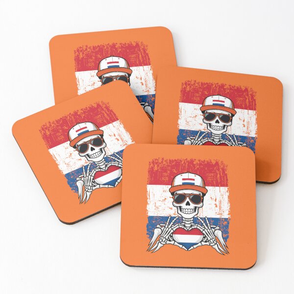 Item preview, Dutch Pride Skeleton Art - Netherlands Football & Orange Spirit Tee designed and sold by Colorful Designs.