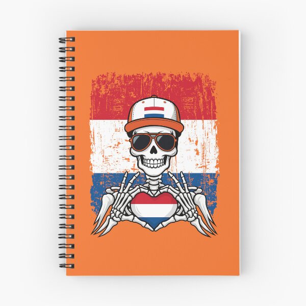Item preview, Dutch Pride Skeleton Art - Netherlands Football & Orange Spirit Tee designed and sold by Colorful Designs.