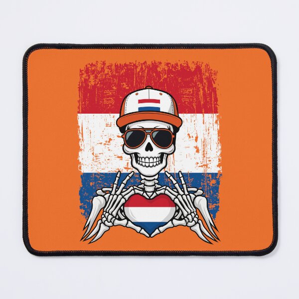 Item preview, Dutch Pride Skeleton Art - Netherlands Football & Orange Spirit Tee designed and sold by Colorful Designs.