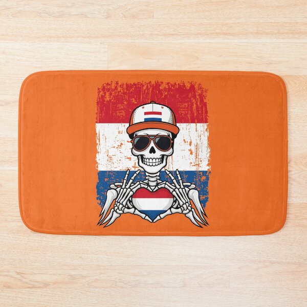 Item preview, Dutch Pride Skeleton Art - Netherlands Football & Orange Spirit Tee designed and sold by Colorful Designs.
