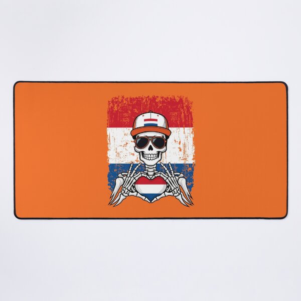 Item preview, Dutch Pride Skeleton Art - Netherlands Football & Orange Spirit Tee designed and sold by Colorful Designs.