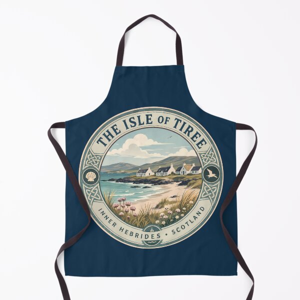 Item preview, Isle of Tiree Scotland Illustration Travel Art Badge designed and sold by KrisSidDesigns.