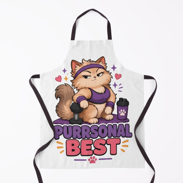 Item preview, Purrsonal Best Funny Gym Cat Workout designed and sold by MoodCats.