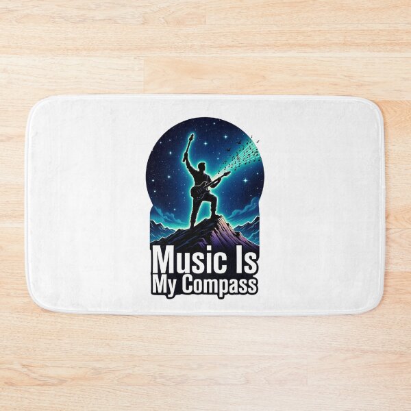 Item preview, Music Is My Compass | Guitarist Mountain Starry Sky designed and sold by NatureHarmony16.