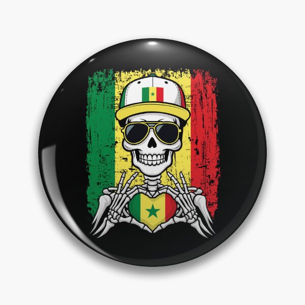 Item preview, Senegalese Pride Skeleton Art - Senegal Football & Lions of Teranga Tee designed and sold by Colorful Designs.