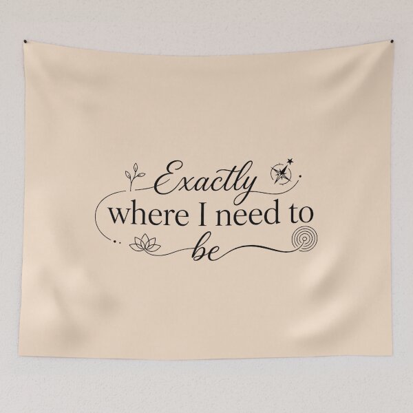 Item preview, Exactly Where I Need to Be Typography Design | Inspirational Quote Aesthetic Motivational Saying designed and sold by MarJul.