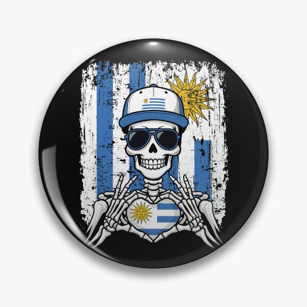 Item preview, Uruguayan Pride Skeleton Art - Uruguay Football & La Celeste Garra Tee designed and sold by Colorful Designs.