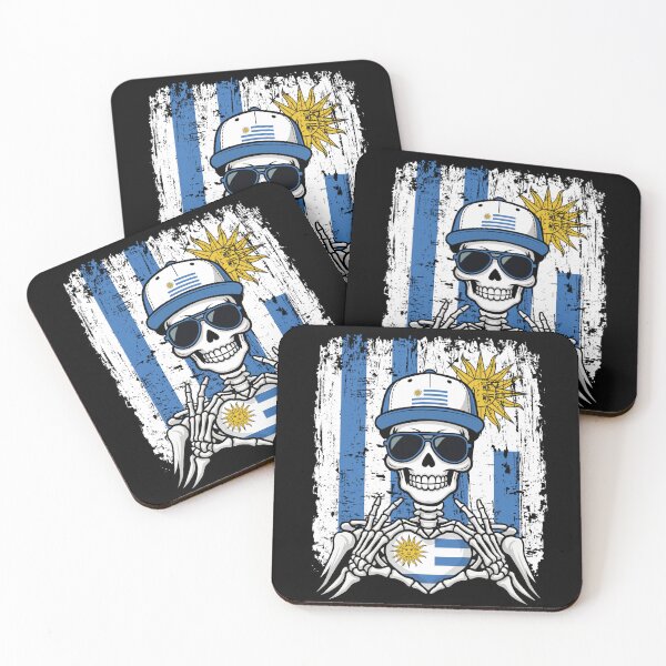 Item preview, Uruguayan Pride Skeleton Art - Uruguay Football & La Celeste Garra Tee designed and sold by Colorful Designs.