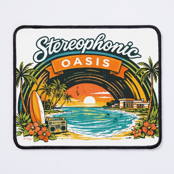 Item preview, Stereophonic Oasis Beach Sunset T-Shirt designed and sold by Matinez Pink.