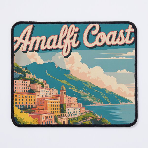 Item preview, Amalfi Coast Italy Vintage Travel Poster designed and sold by hurmerinta.