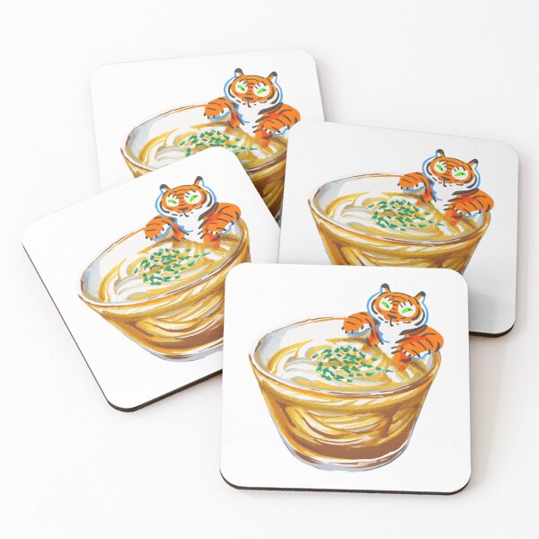 Item preview, Cute Tiger Cub Relaxing in Tokoroten Jelly Bowl  designed and sold by Segasworks.