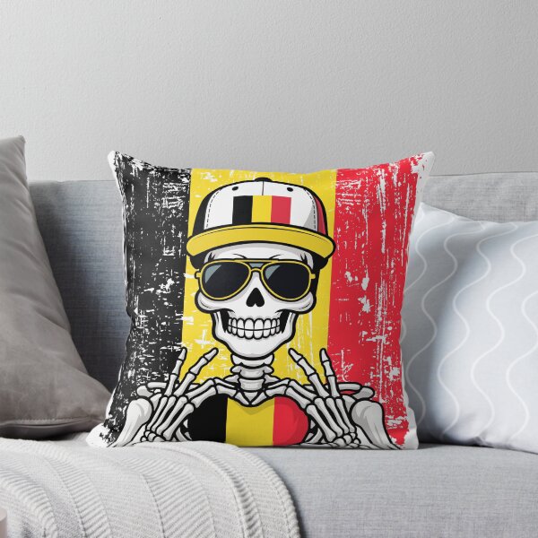 Item preview, Belgian Pride Skeleton Art Tee designed and sold by Colorful Designs.