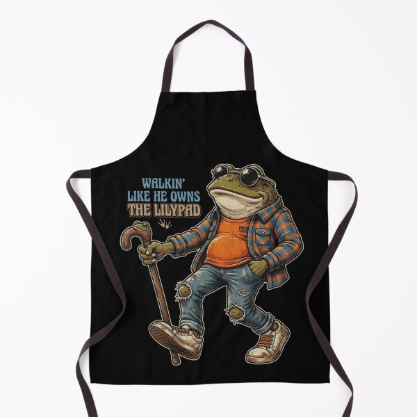 Item preview, Walkin' Like He Owns the Lilypad Vintage Funny Frog designed and sold by CF_VintageDesign.