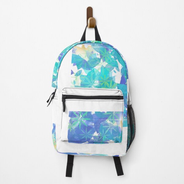 Item preview, Beautiful seamless abstract floral background with blue foliage, green star elements, and bright lens flare effects. designed and sold by AjjimaJKM.