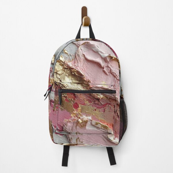 Item preview, Elegant Pink and Gold Textured Abstract Art designed and sold by colorful-white.