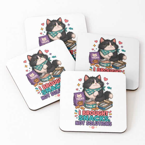 Item preview, I Brought Snacks Not Solutions Cat Humor designed and sold by MoodCats.