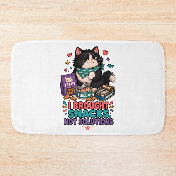 Item preview, I Brought Snacks Not Solutions Cat Humor designed and sold by MoodCats.