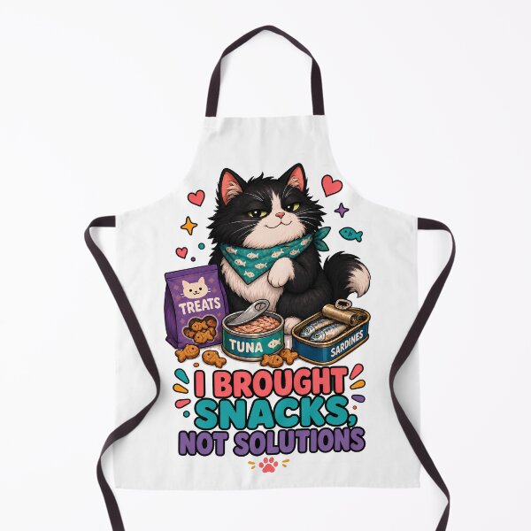 Item preview, I Brought Snacks Not Solutions Cat Humor designed and sold by MoodCats.