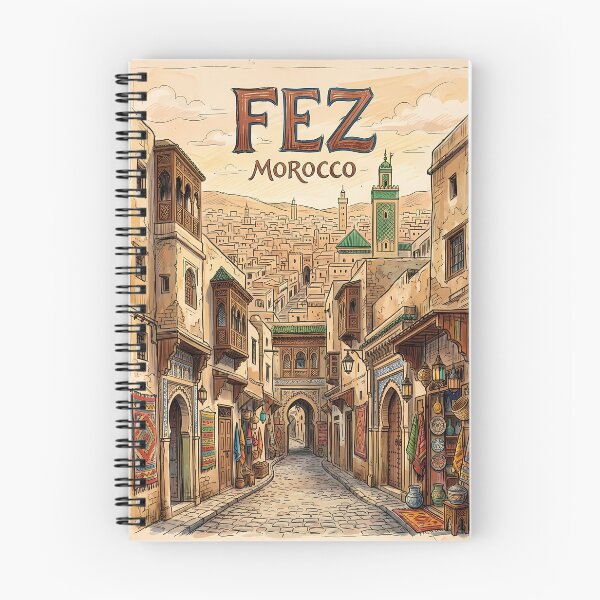 Item preview, Fez Morocco Illustrated Travel Poster designed and sold by Ar0undTheW0rld.