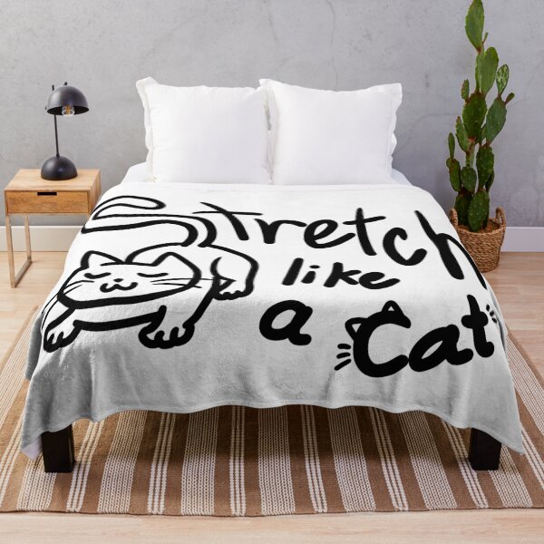 Item preview, Stretch like a Cat simple black and white color designed and sold by VilanCat.