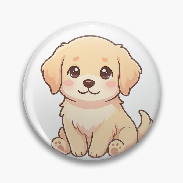 Item preview, Cute Chibi Golden Retriever Puppy Pastel Art designed and sold by tineldesign.