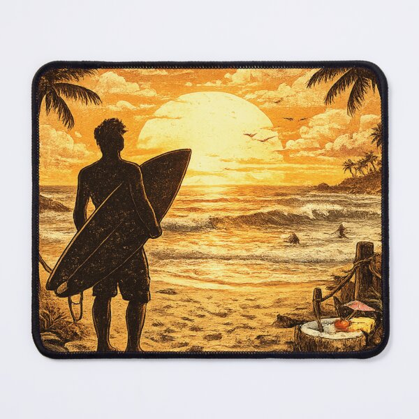 Item preview, Vintage Surf Sunset Beach Silhouette designed and sold by Klein-Karoo.