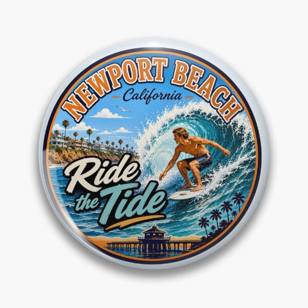 Item preview, Newport Beach, California - Ride the Tide designed and sold by Myra365Art.