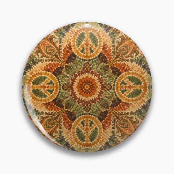 Item preview, Earth Tone Peace Sign Tie Dye Bohemian Hippie designed and sold by PinUpPizzazz.