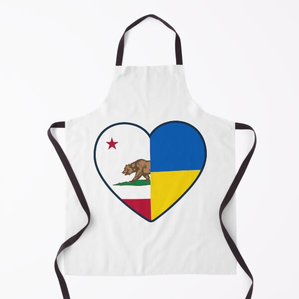 Item preview, California Republic (USA) Ukraine | 2 Nations 1 Heart designed and sold by sublimesun.