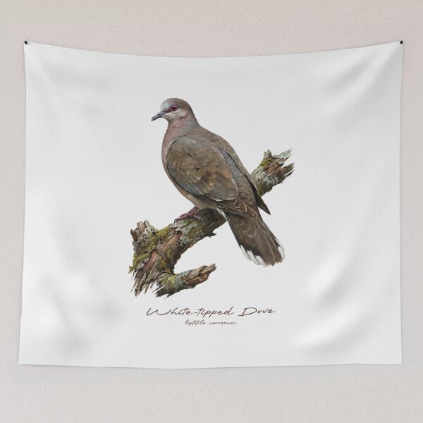 Item preview, White-tipped Dove on Mossy Tree designed and sold by Takeda-art.