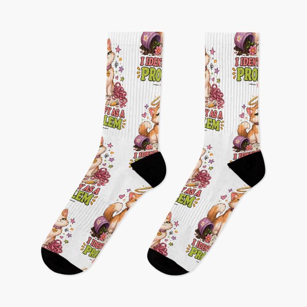 Item preview, I Identify As A Problem Chaos Cat designed and sold by MoodCats.