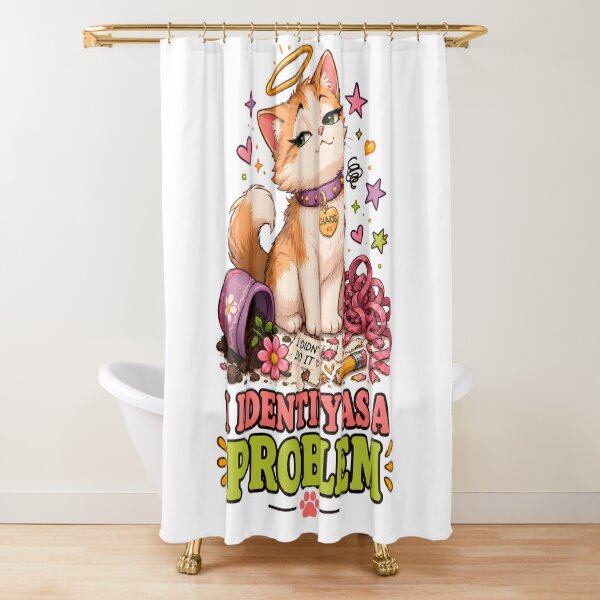 Item preview, I Identify As A Problem Chaos Cat designed and sold by MoodCats.