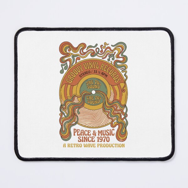 Item preview, Retro Vinyl Record 70s Psychedelic Wave Art designed and sold by gopurartwork69.