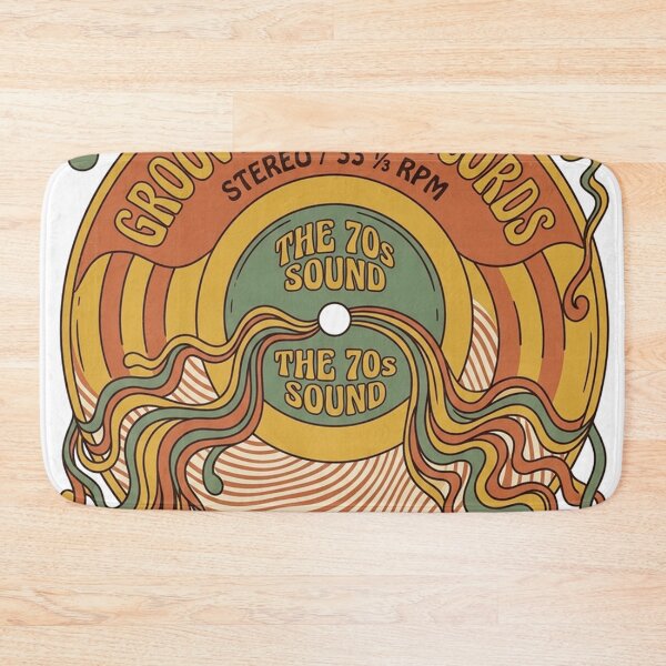 Item preview, Retro Vinyl Record 70s Psychedelic Wave Art designed and sold by gopurartwork69.