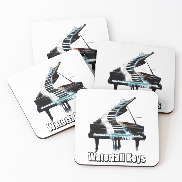 Item preview, Waterfall Keys | Piano Water Music Art designed and sold by NatureHarmony16.