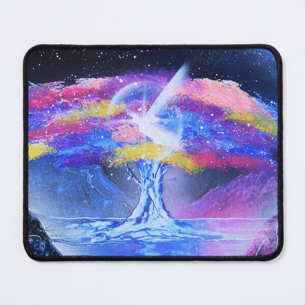 Item preview, White Tree with Multicolored Leaves at Night designed and sold by Lithium Bananas Studios.
