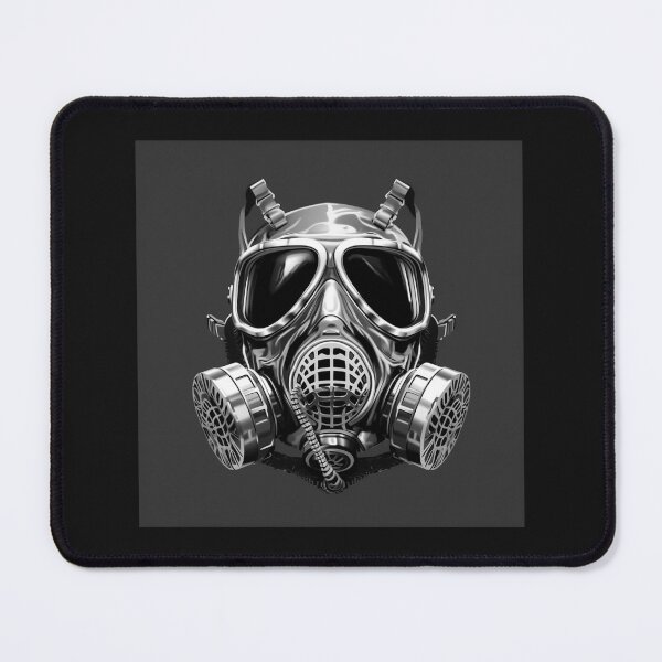 Item preview, Black and White Gas Mask Cyberpunk Art designed and sold by inkoutninja.