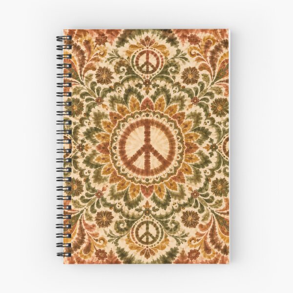 Item preview, Earth Tone Peace Sign Tie Dye Bohemian Hippie designed and sold by PinUpPizzazz.